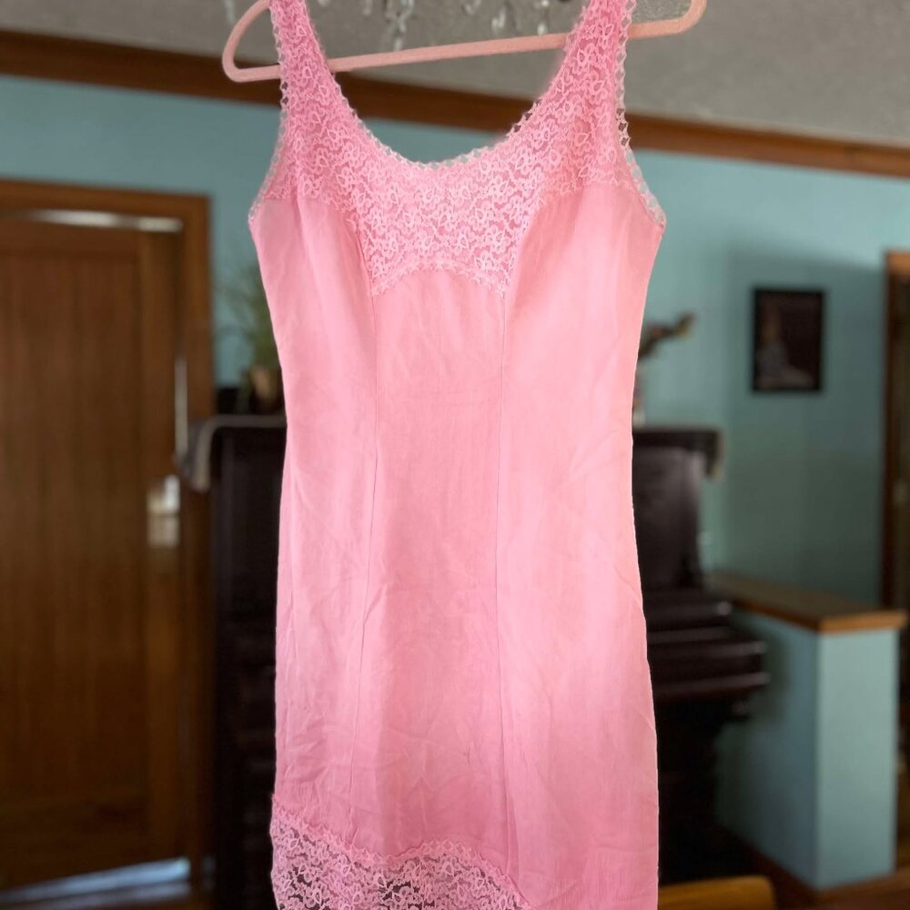 ✨ Vintage Hand-Dyed Petal Pink Slip ✨